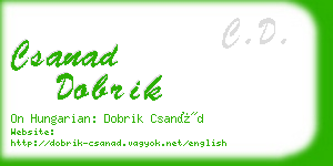 csanad dobrik business card
